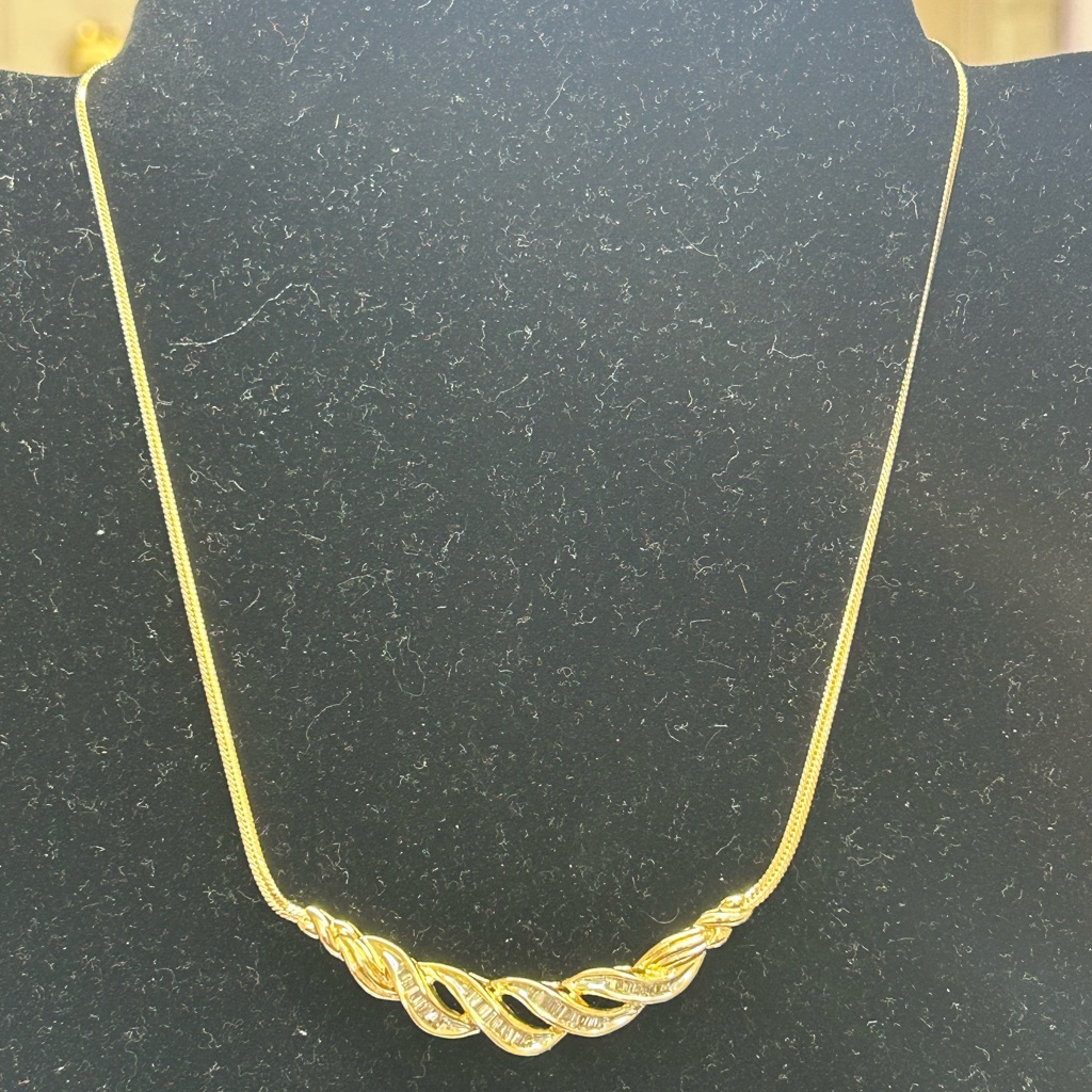 10kt Yellow Gold 1 Ct Diamond Necklace